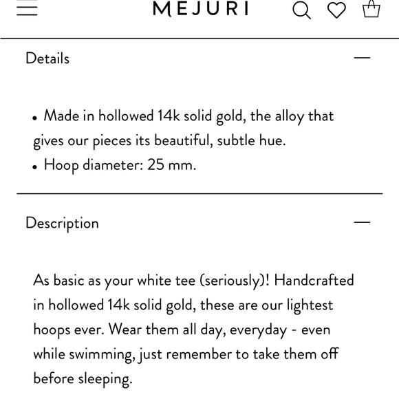 Mejuri 25mm endless hoops. - Picture 7 of 7